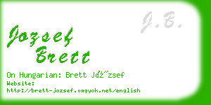 jozsef brett business card